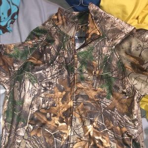 Camo zip up sweatshirt